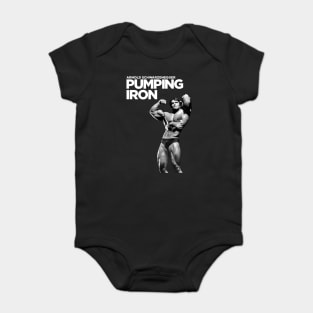 Arnold Schwarzenegger Pumping Iron Poster Baby Bodysuit